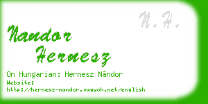 nandor hernesz business card